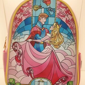 Loungefly Disney Sleeping Beauty Stained Glass Backpack New With Tags!